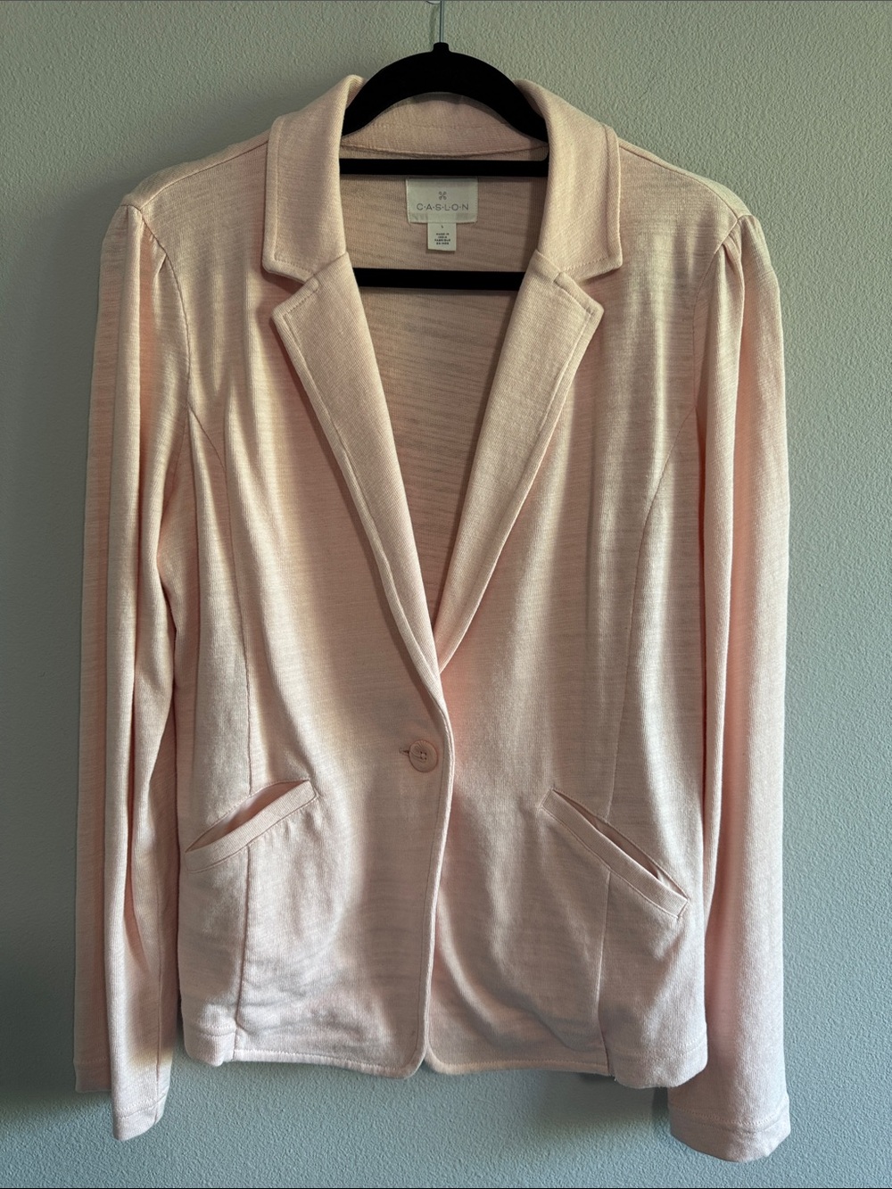 Caslon Soft Blush Pink Single-Button Blazer
